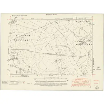 1950 Map of Buckinghamshire XXIX.SW, 1952 Print