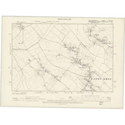1898 Map of Buckinghamshire XXV.SW, 1900 Print