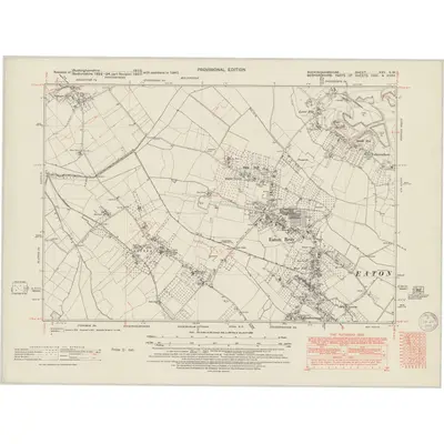 1947 Map of Buckinghamshire XXV.SW, 1950 Print