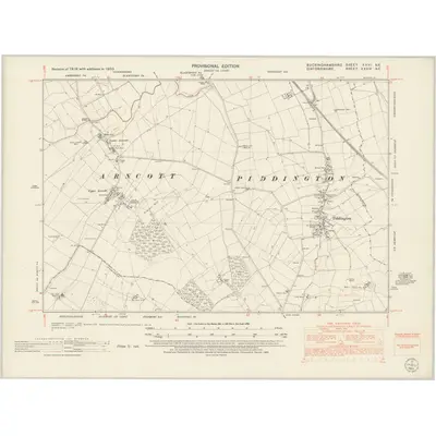 1950 Map of Buckinghamshire XXVI.NE, 1952 Print