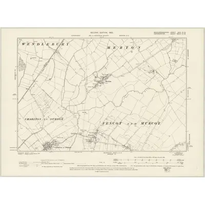 1898 Map of Buckinghamshire XXVI.NW, 1900 Print