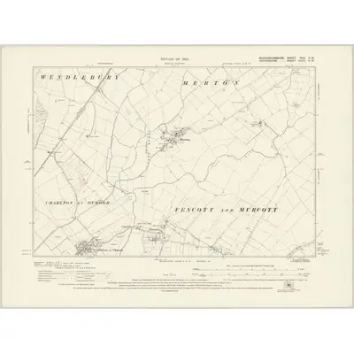 1919 Map of Buckinghamshire XXVI.NW, 1923 Print