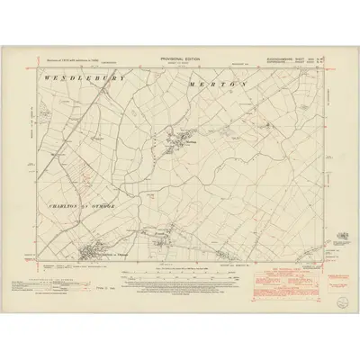 1950 Map of Buckinghamshire XXVI.NW, 1952 Print