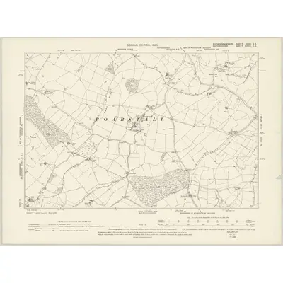 1898 Map of Buckinghamshire XXVI.SE, 1900 Print