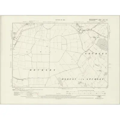 1919 Map of Buckinghamshire XXVI.SW, 1923 Print