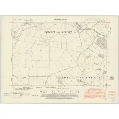 1950 Map of Buckinghamshire XXVI.SW, 1952 Print