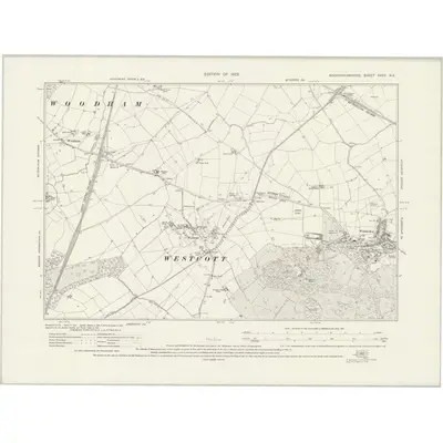 1919 Map of Buckinghamshire XXVII.NE, 1922 Print