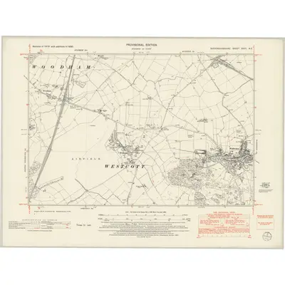 1950 Map of Buckinghamshire XXVII.NE, 1952 Print