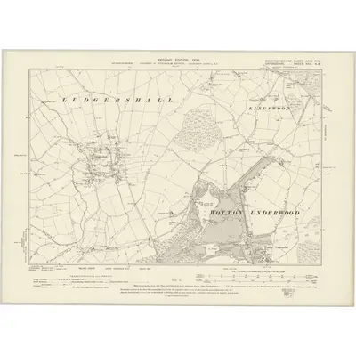 1898 Map of Buckinghamshire XXVII.NW, 1900 Print