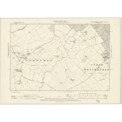 1898 Map of Buckinghamshire XXVII.SE, 1900 Print