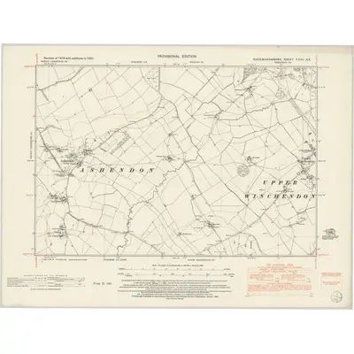 1950 Map of Buckinghamshire XXVII.SE, 1952 Print