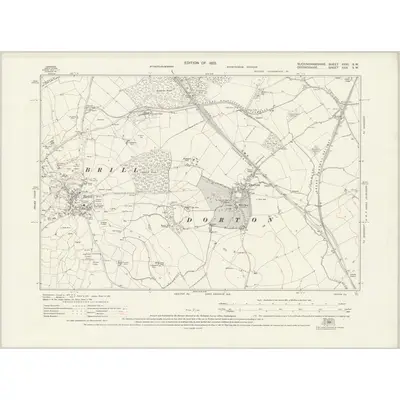 1919 Map of Buckinghamshire XXVII.SW, 1922 Print