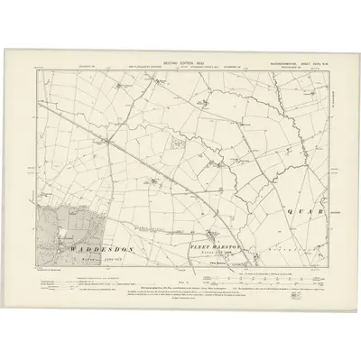 1898 Map of Buckinghamshire XXVIII.NW, 1900 Print