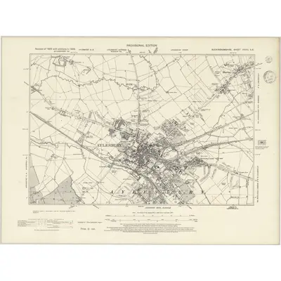 1938 Map of Buckinghamshire XXVIII.SE, 1945 Print