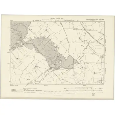 1898 Map of Buckinghamshire XXVIII.SW, 1900 Print