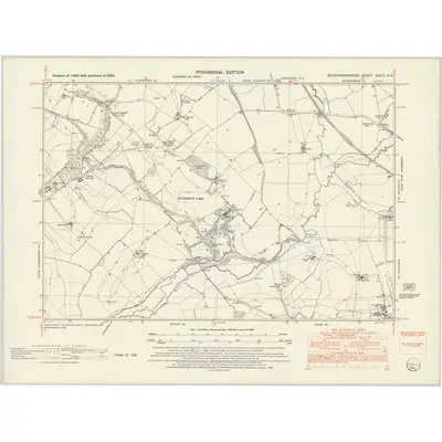 1950 Map of Buckinghamshire XXVIII.SW, 1952 Print