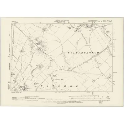 1898 Map of Buckinghamshire XXX.NW, 1900 Print