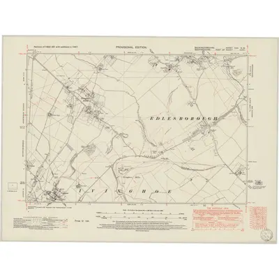 1947 Map of Buckinghamshire XXX.NW, 1950 Print