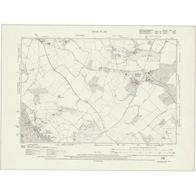 1922 Map of Buckinghamshire XXX.SE, 1926 Print