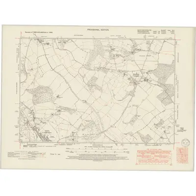 1946 Map of Buckinghamshire XXX.SE, 1950 Print