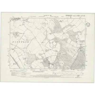 1922 Map of Buckinghamshire XXX.SW, 1935 Print
