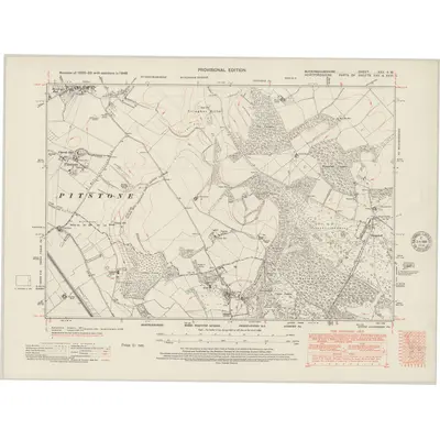 1946 Map of Buckinghamshire XXX.SW, 1951 Print