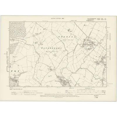 1897 Map of Buckinghamshire XXXI.SE, 1900 Print