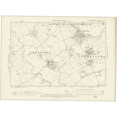1898 Map of Buckinghamshire XXXII.NE, 1900 Print