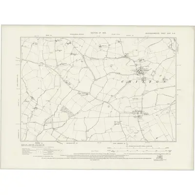 1898 Map of Buckinghamshire XXXII.NW, 1922 Print