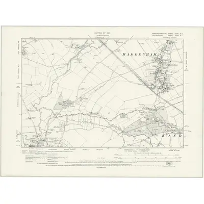 1919 Map of Buckinghamshire XXXII.SE, 1922 Print