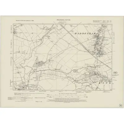 1938 Map of Buckinghamshire XXXII.SE, 1944 Print