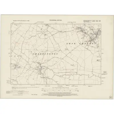 1938 Map of Buckinghamshire XXXII.SW, 1946 Print