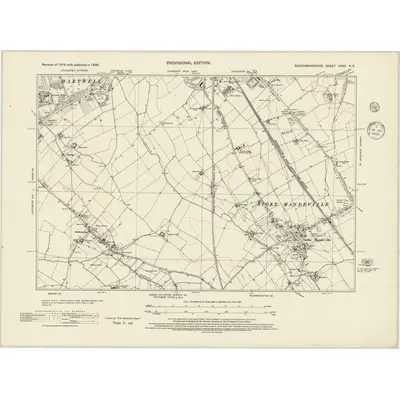 1938 Map of Buckinghamshire XXXIII.NE, 1945 Print