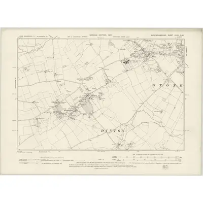 1898 Map of Buckinghamshire XXXIII.NW, 1900 Print