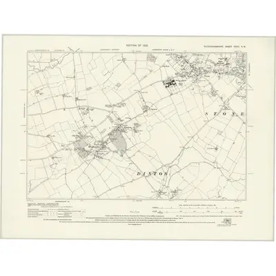 1919 Map of Buckinghamshire XXXIII.NW, 1922 Print