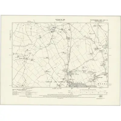 1919 Map of Buckinghamshire XXXIII.SE, 1922 Print