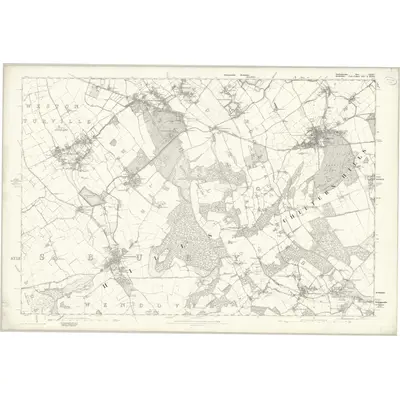 1877 Map of Buckinghamshire XXXIV, 1883 Print