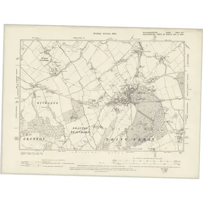 1897 Map of Buckinghamshire XXXIV.NE, 1900 Print