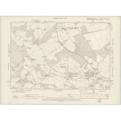 1897 Map of Buckinghamshire XXXIV.SE, 1900 Print