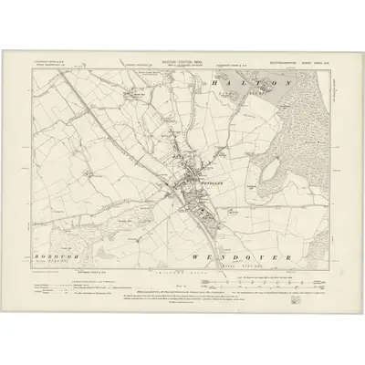 1897 Map of Buckinghamshire XXXIV.SW, 1900 Print