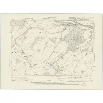 1923 Map of Buckinghamshire XXXIX.NE, 1926 Print