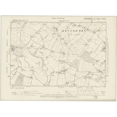 1897 Map of Buckinghamshire XXXIX.SE, 1900 Print