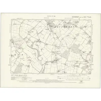 1923 Map of Buckinghamshire XXXIX.SE, 1925 Print