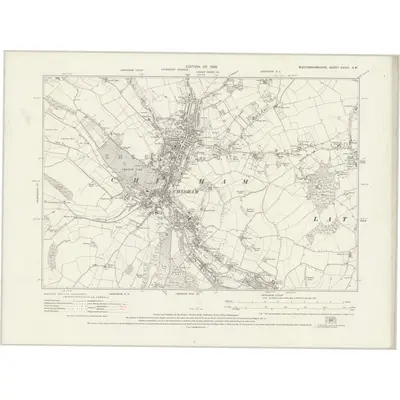 1923 Map of Buckinghamshire XXXIX.SW, 1925 Print