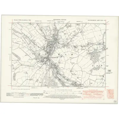 1938 Map of Buckinghamshire XXXIX.SW, 1952 Print