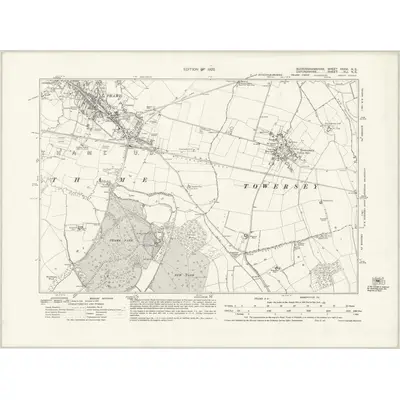 1919 Map of Buckinghamshire XXXVI.NE, 1922 Print