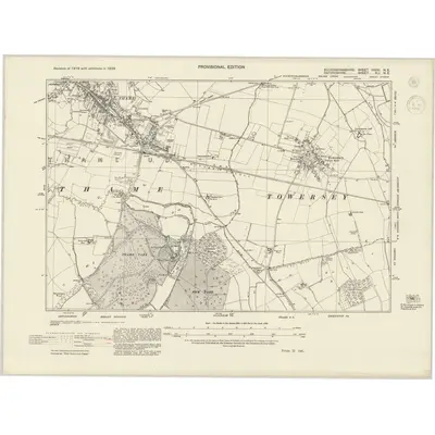1938 Map of Buckinghamshire XXXVI.NE, 1944 Print