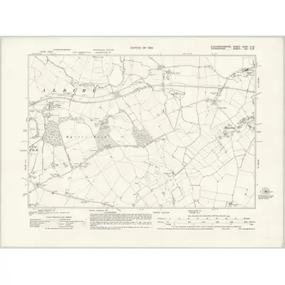 1919 Map of Buckinghamshire XXXVI.NW, 1922 Print