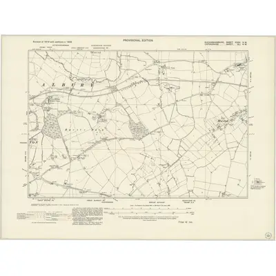 1938 Map of Buckinghamshire XXXVI.NW, 1944 Print