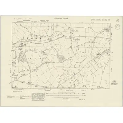 1938 Map of Buckinghamshire XXXVI.NW, 1944 Print